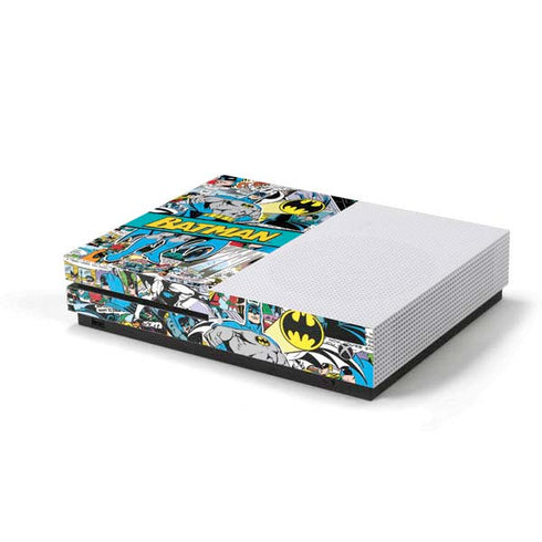 DC Comics Batman Vintage Pose Collage Art Xbox One S Console Skin