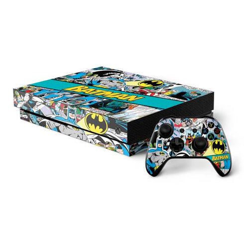 DC Comics Batman Vintage Pose Collage Art Xbox One X Bundle Skin