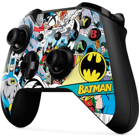 DC Comics Batman Vintage Pose Collage Art Xbox One X Controller Skin