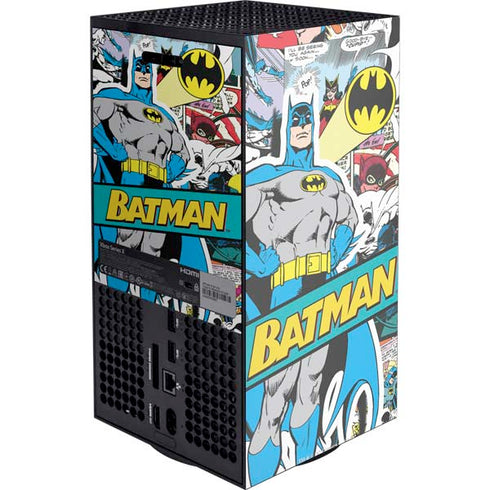DC Comics Batman Vintage Pose Collage Art Xbox Series X Console Skin