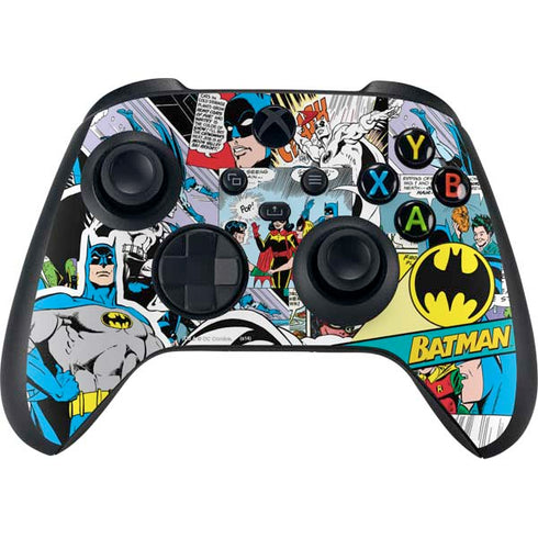 DC Comics Batman Vintage Pose Collage Art Xbox Series X Controller Skin