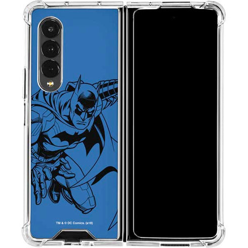 DC Comics Batman Comic Pop Galaxy Z Fold4 5G Clear Case