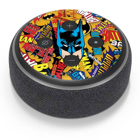 DC Comics Batman Mask Vintage Pattern Amazon Echo Dot Skin