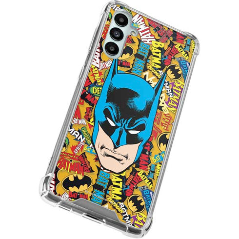 DC Comics Batman Mask Vintage Pattern Galaxy A15 5G Clear Case