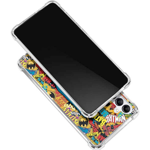 DC Comics Batman Mask Vintage Pattern Galaxy A15 5G Clear Case