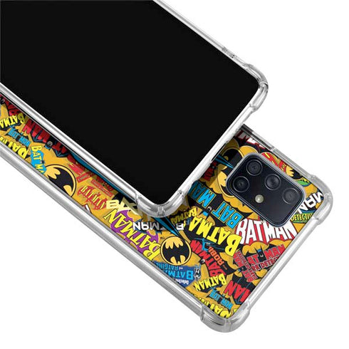 DC Comics Batman Mask Vintage Pattern Galaxy A51 5G Clear Case