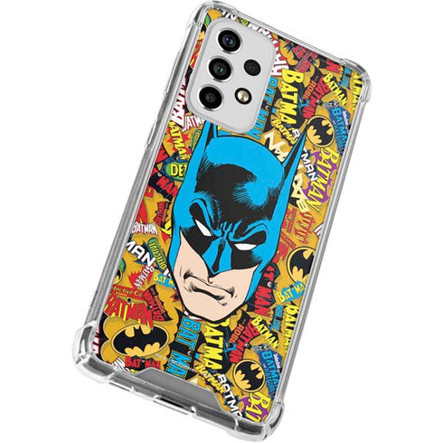 DC Comics Batman Mask Vintage Pattern Galaxy A53 5G Clear Case