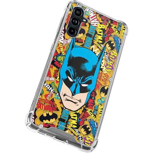 DC Comics Batman Mask Vintage Pattern Galaxy A54 5G Clear Case