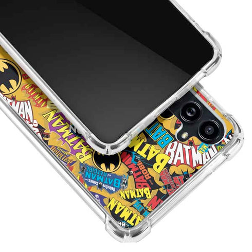 DC Comics Batman Mask Vintage Pattern Galaxy A54 5G Clear Case