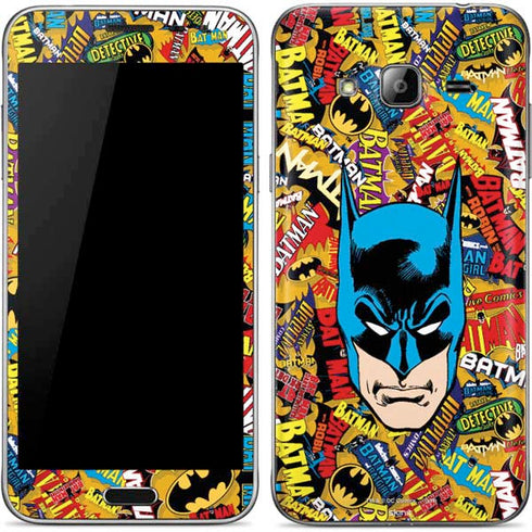 DC Comics Batman Mask Vintage Pattern Galaxy J3 Skin
