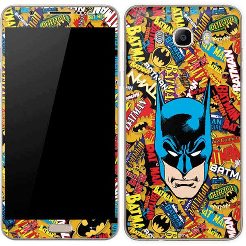 DC Comics Batman Mask Vintage Pattern Galaxy J7 Skin