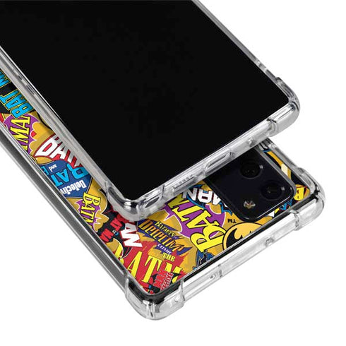 DC Comics Batman Mask Vintage Pattern Galaxy Note20 5G Clear Case