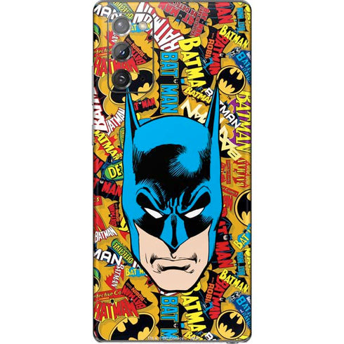 DC Comics Batman Mask Vintage Pattern Galaxy Note20 5G Skin