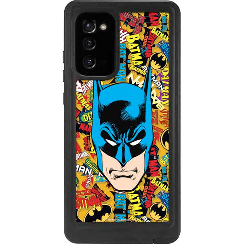 DC Comics Batman Mask Vintage Pattern Galaxy Note20 5G Waterproof Case
