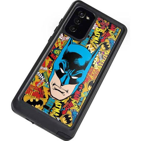 DC Comics Batman Mask Vintage Pattern Galaxy Note20 5G Waterproof Case