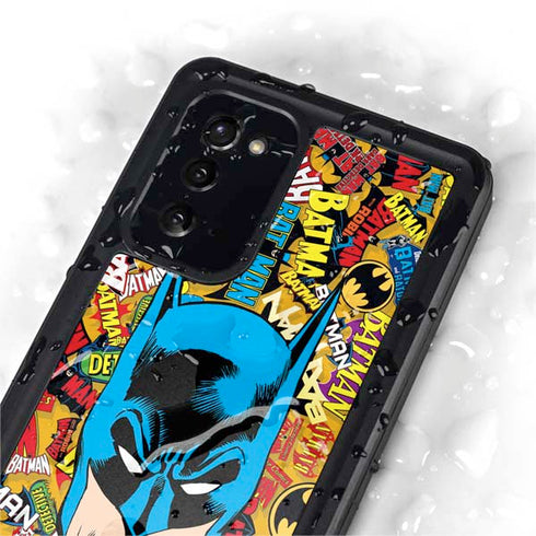 DC Comics Batman Mask Vintage Pattern Galaxy Note20 5G Waterproof Case