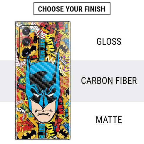 DC Comics Batman Mask Vintage Pattern Galaxy Note20 Ultra 5G Skin