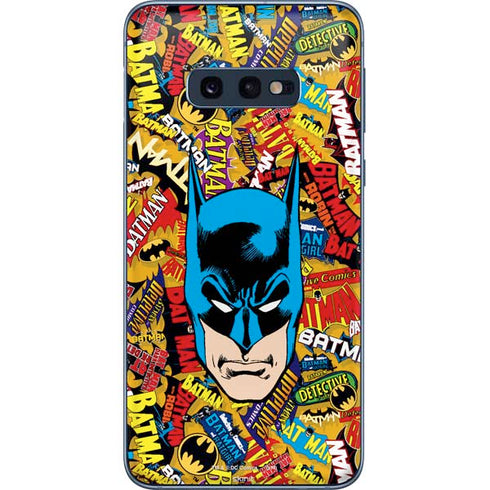 DC Comics Batman Mask Vintage Pattern Galaxy S10e Skin