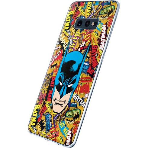 DC Comics Batman Mask Vintage Pattern Galaxy S10e Skin
