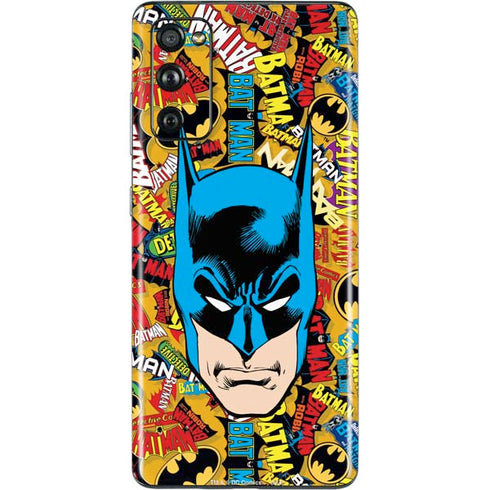 DC Comics Batman Mask Vintage Pattern Galaxy S20 Fan Edition Skin