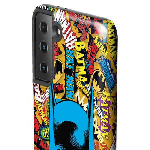 DC Comics Batman Mask Vintage Pattern Galaxy S21 Plus 5G Pro Case