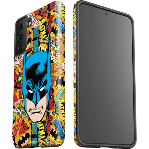 DC Comics Batman Mask Vintage Pattern Galaxy S21 Plus 5G Pro Case