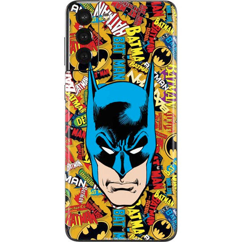 DC Comics Batman Mask Vintage Pattern Galaxy S21 Plus 5G Skin