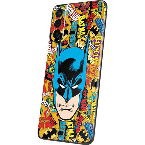 DC Comics Batman Mask Vintage Pattern Galaxy S21 Plus 5G Skin