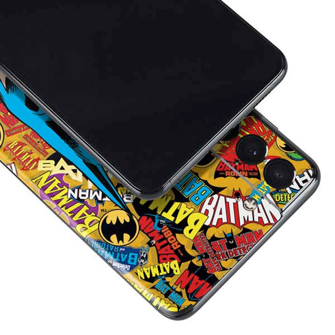 DC Comics Batman Mask Vintage Pattern Galaxy S21 Plus 5G Skin