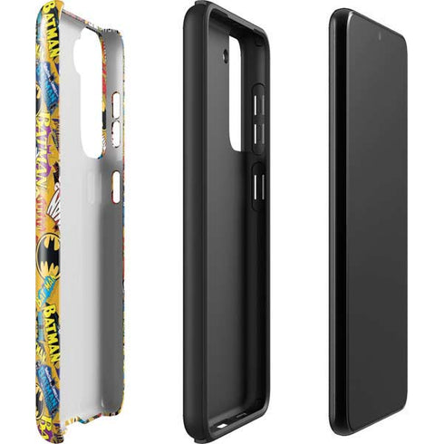 DC Comics Batman Mask Vintage Pattern Galaxy S22 Plus Pro Case