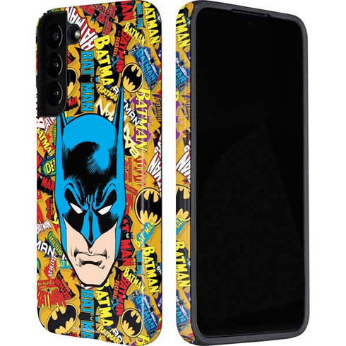 DC Comics Batman Mask Vintage Pattern Galaxy S22 Plus Pro Case