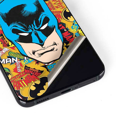 DC Comics Batman Mask Vintage Pattern Galaxy S22 Plus Skin