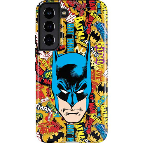 DC Comics Batman Mask Vintage Pattern Galaxy S22 Pro Case