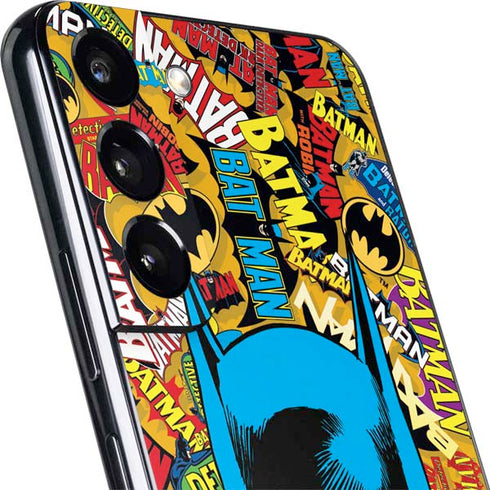 DC Comics Batman Mask Vintage Pattern Galaxy S22 Skin