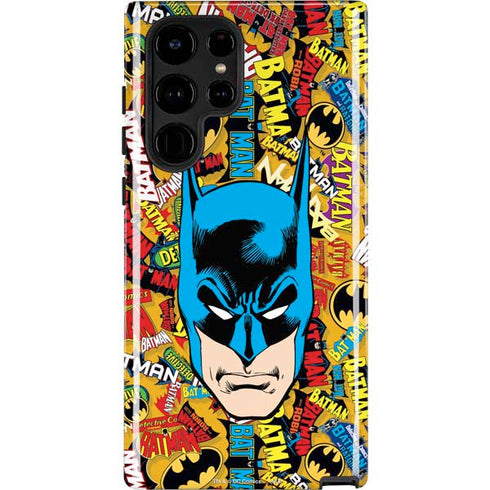 DC Comics Batman Mask Vintage Pattern Galaxy S22 Ultra Pro Case