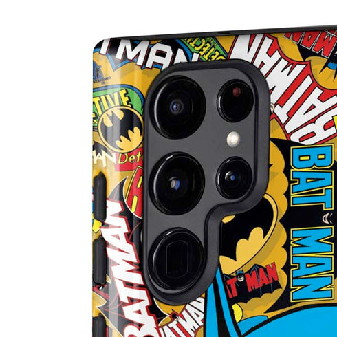 DC Comics Batman Mask Vintage Pattern Galaxy S22 Ultra Pro Case