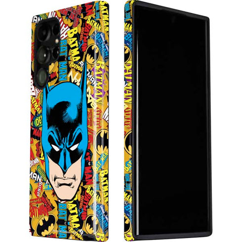 DC Comics Batman Mask Vintage Pattern Galaxy S22 Ultra Pro Case