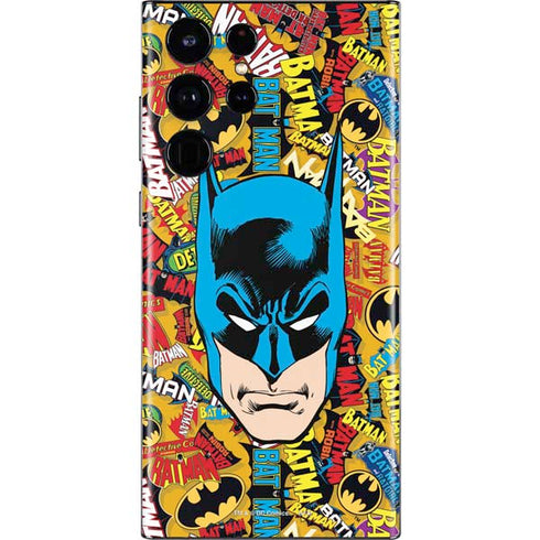 DC Comics Batman Mask Vintage Pattern Galaxy S22 Ultra Skin