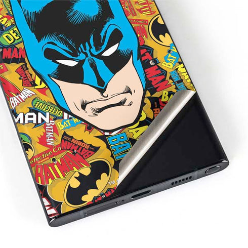 DC Comics Batman Mask Vintage Pattern Galaxy S22 Ultra Skin
