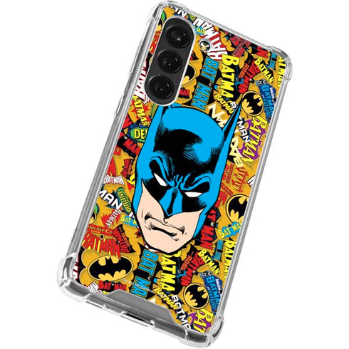 DC Comics Batman Mask Vintage Pattern Galaxy S23 Clear Case