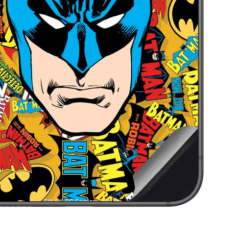 DC Comics Batman Mask Vintage Pattern Galaxy S23 FE Skin