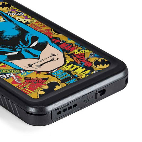 DC Comics Batman Mask Vintage Pattern Galaxy S23 Plus Waterproof Case