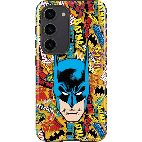 DC Comics Batman Mask Vintage Pattern Galaxy S23 Pro Case