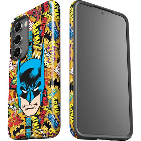 DC Comics Batman Mask Vintage Pattern Galaxy S23 Pro Case