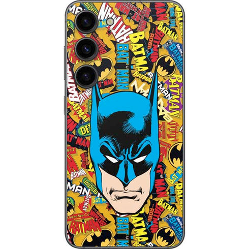 DC Comics Batman Mask Vintage Pattern Galaxy S23 Skin