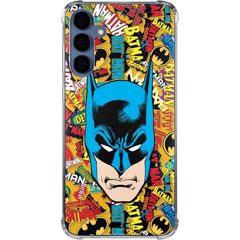 DC Comics Batman Mask Vintage Pattern Galaxy S24 Clear Case
