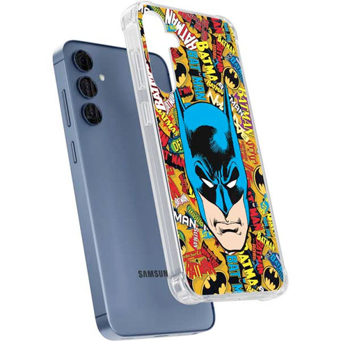 DC Comics Batman Mask Vintage Pattern Galaxy S24 Clear Case