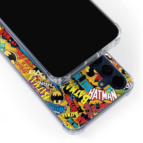 DC Comics Batman Mask Vintage Pattern Galaxy S24 Clear Case