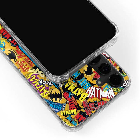 DC Comics Batman Mask Vintage Pattern Galaxy S24 Plus Clear Case
