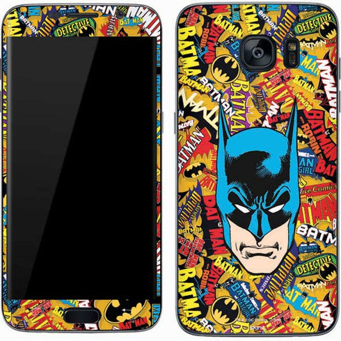 DC Comics Batman Mask Vintage Pattern Galaxy S7 Skin